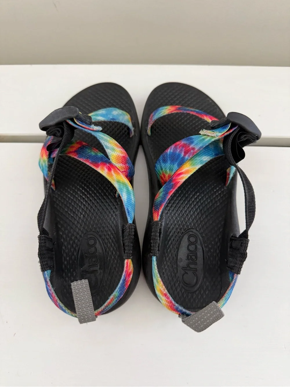 Chaco Z1 Ecotread Kids Size 2 Rainbow Tie Dye Hiking Sandals